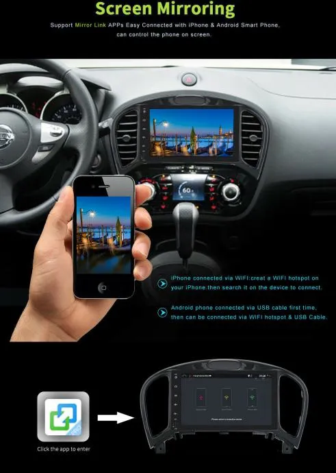 nissan juke android original din2 radio multimedija navigacija parking - slika 3