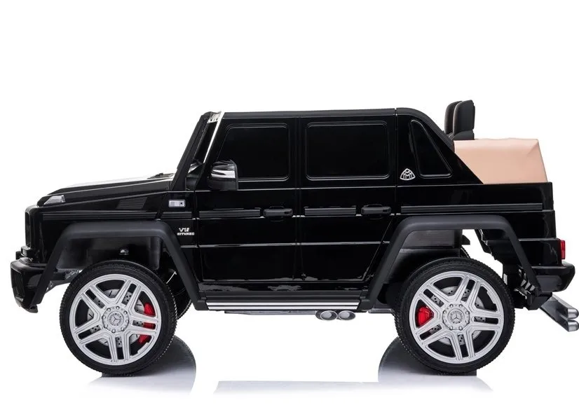 licencirani auto na akumulator maybach mercedes a100 - crni/lakirani - slika 4
