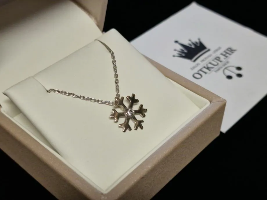 zlatni lančić s dijamantom 0,05ct / r1, rate ! - slika 4