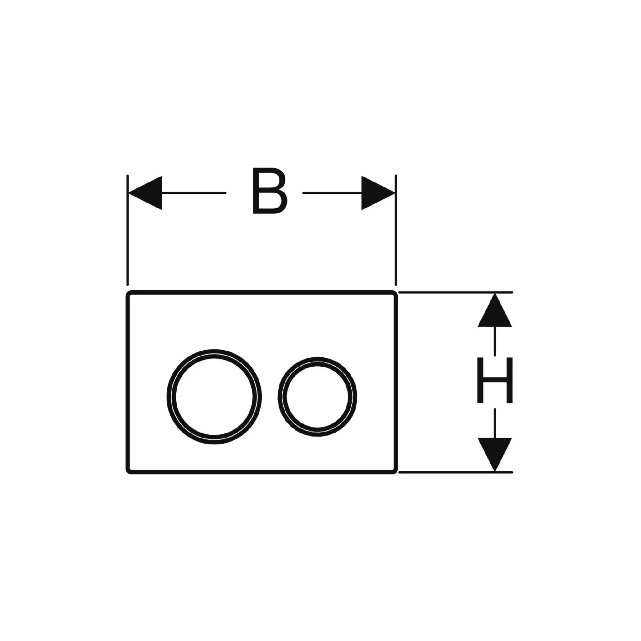 geberit tipka omega20 bij/krom/bij - slika 2
