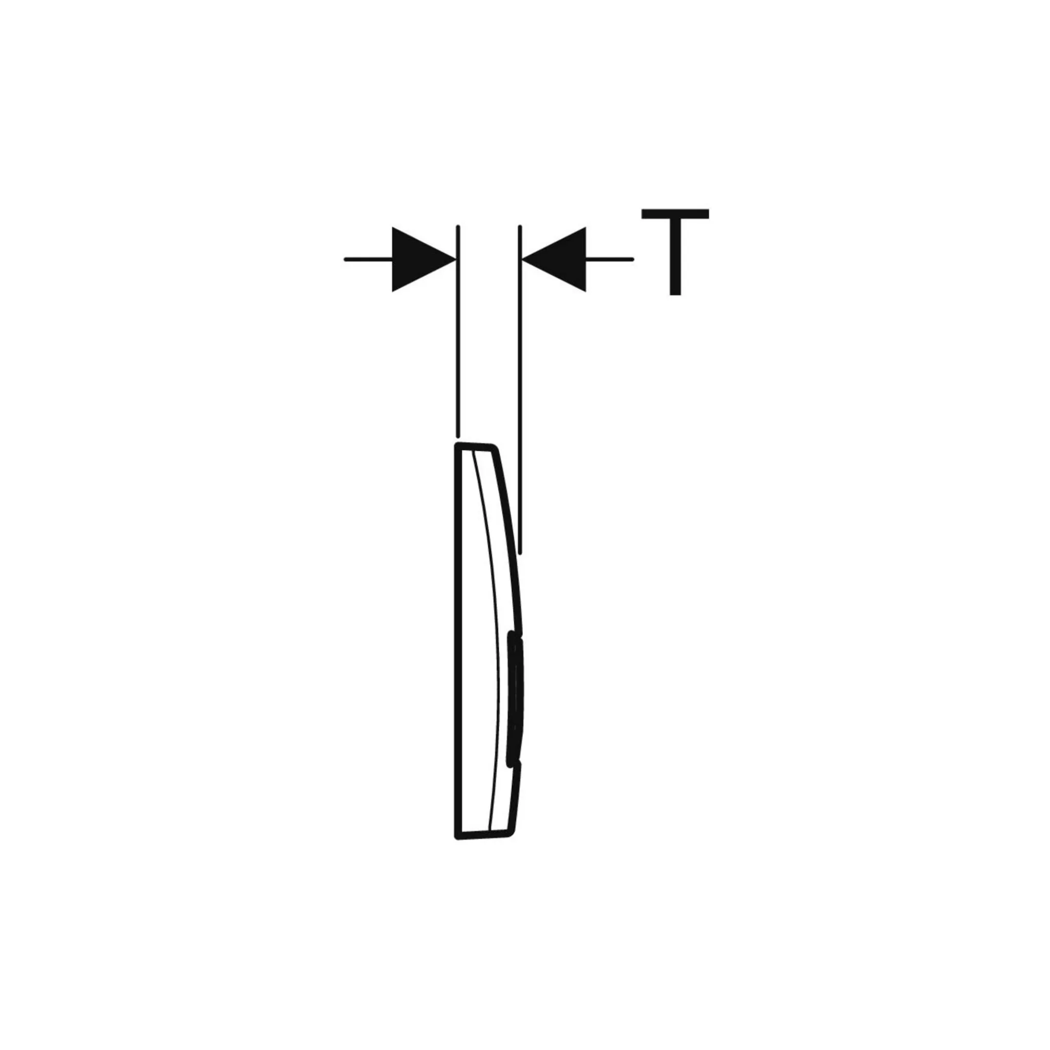 geberit tipka delta51, crna - slika 3