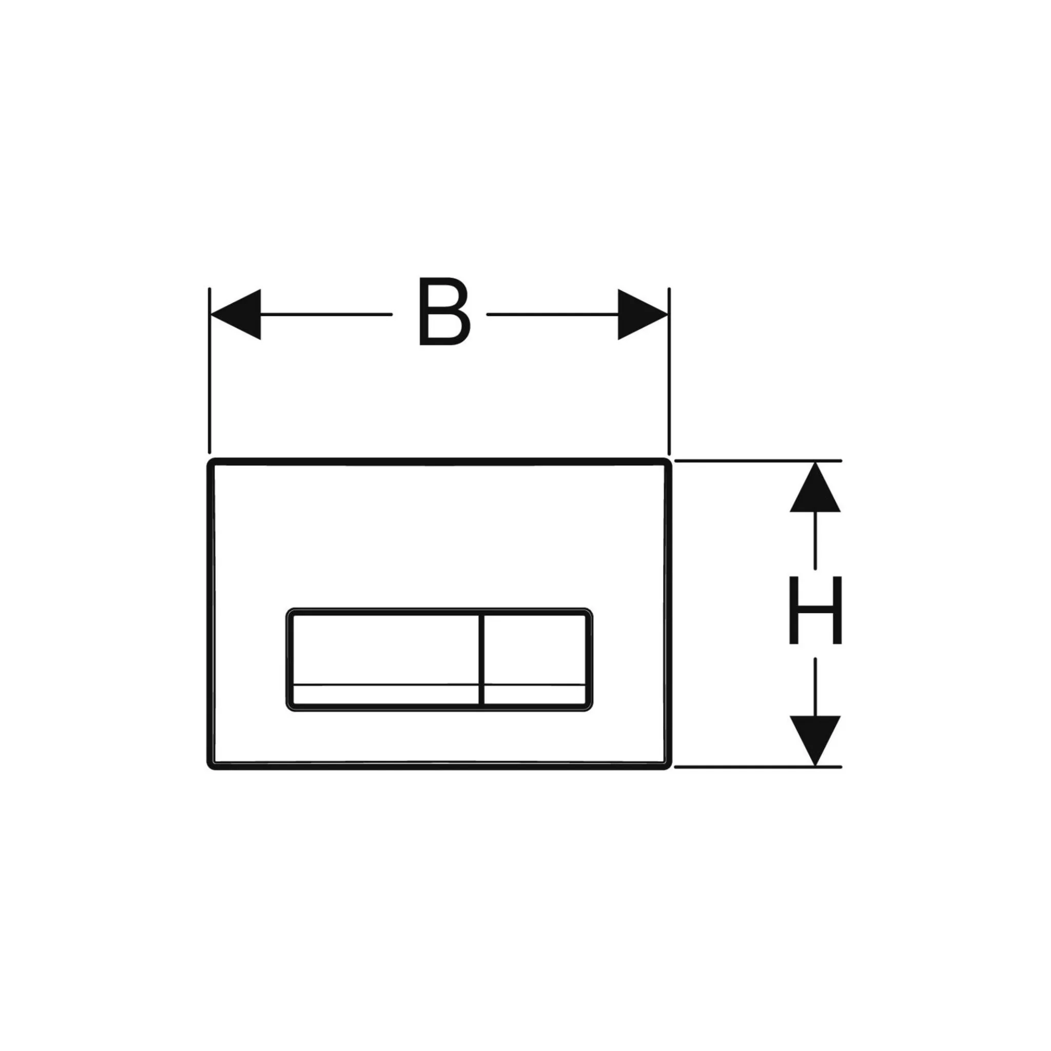geberit tipka delta51, crna - slika 2