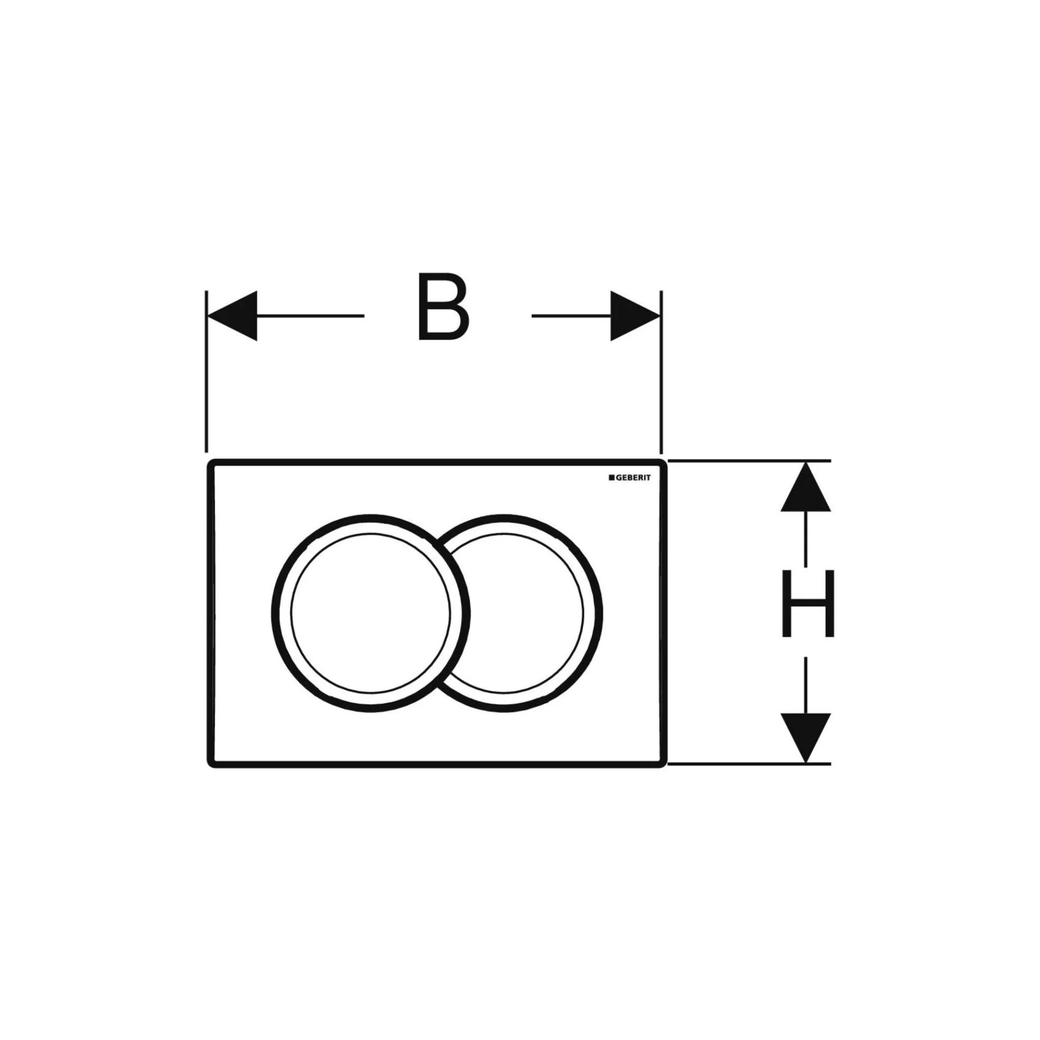 geberit tipka delta01 bijela - slika 2
