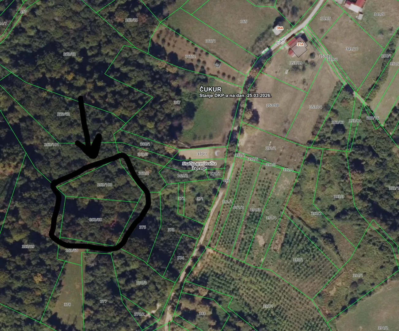 šuma ... kesten i bukva, 4017 m2 - slika 3