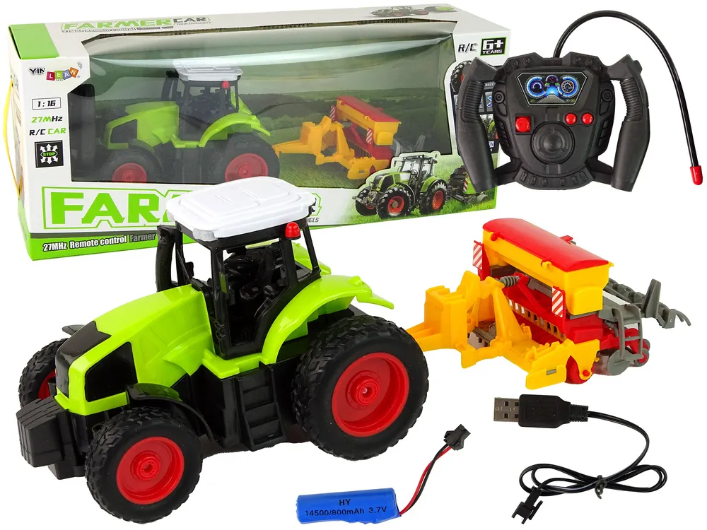 Agricultural Vehicle Tractor with Baler R/C 1:16 Green - Mursko Središće