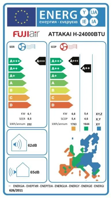 fuji attakai 7kw klima uređaj do-35°c inverter - slika 2