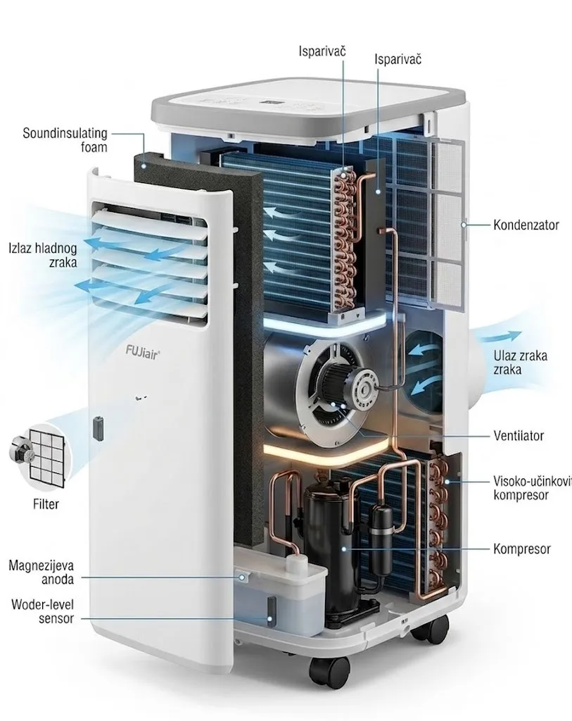 fuji air prijenosna klima suzu 2,1kw - slika 4