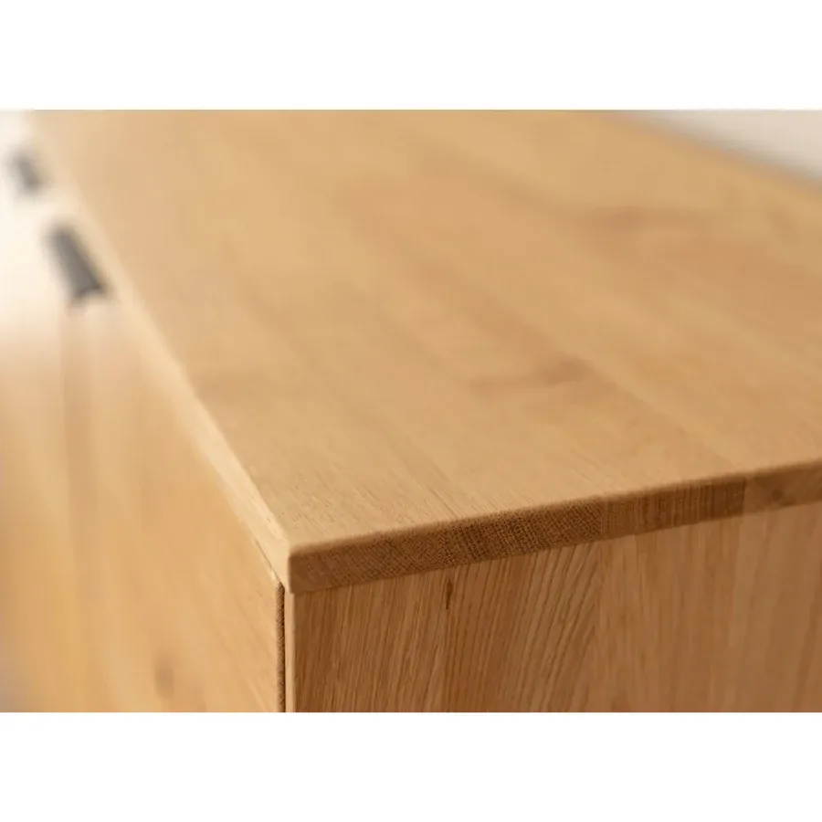 komoda tirano 154x39 cm, materijal: masivno drvo hrast - slika 17