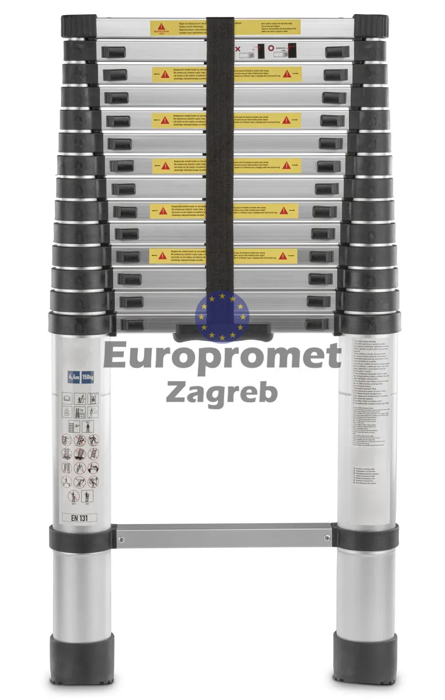 aluminijske teleskopske ljestve 4, 4m 150kg top cijena !!! - slika 2