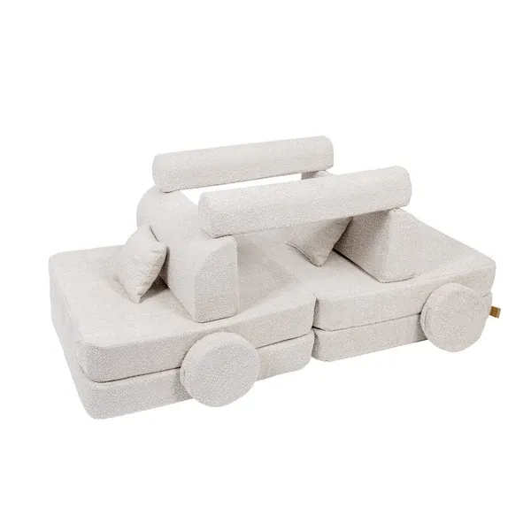 velika modularna sofa za djecu - premium boucle, boja šampanjca ecru - slika 5