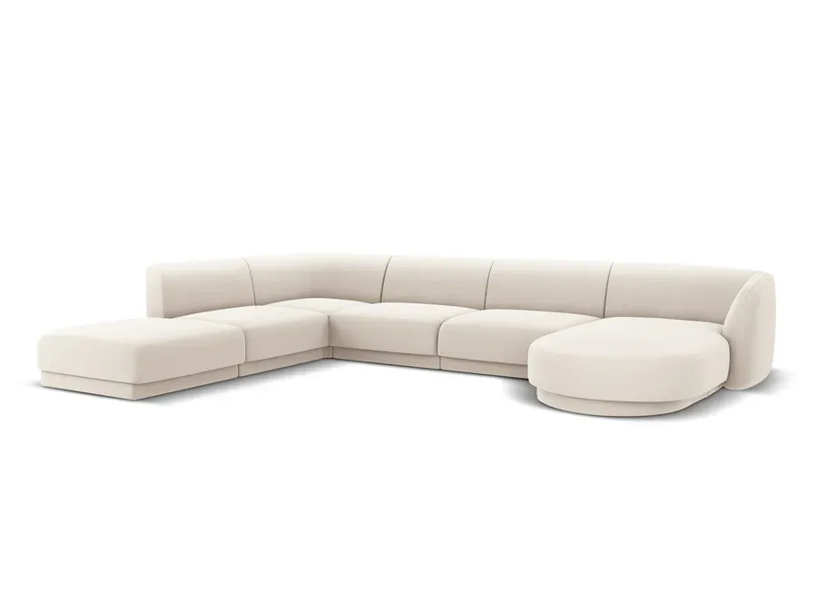 kutna garnitura miley 330x255cm, materijal: baršun - slika 2