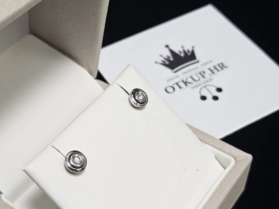zlatne naušnice s dijamantima 0.20ct 14k / r1, rate! - slika 4
