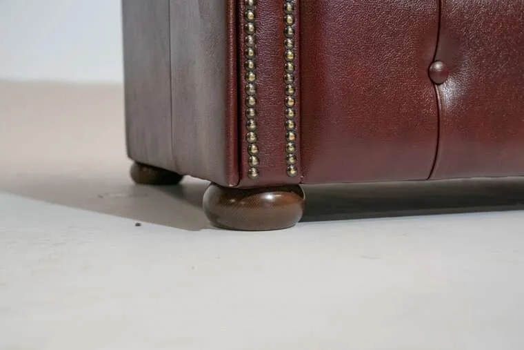 chesterfield fotelja class leather | 1-sjedište | cloudy red - slika 4