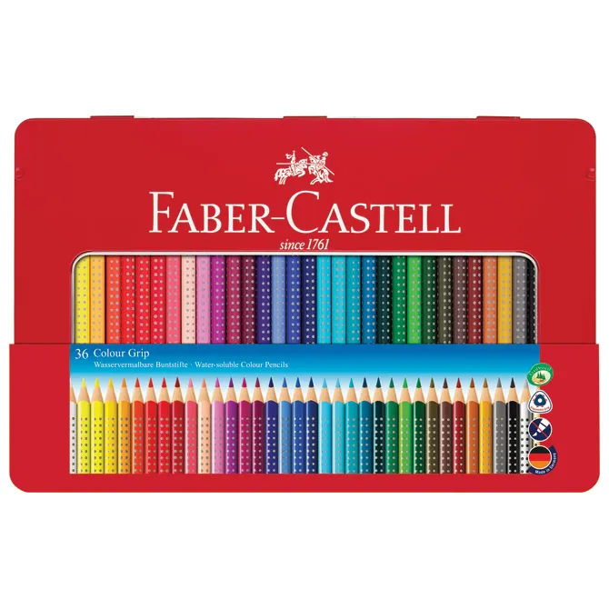 Boje drvene 36boja metalna kutija Grip 2001 Faber Castell - Vukovar