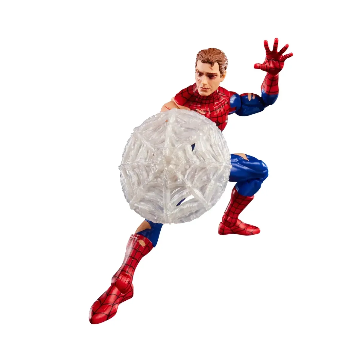 marvel legends series: mtg – battle-damaged spider-man figura, 15cm - slika 6