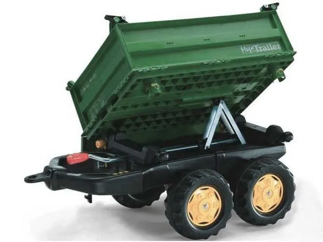 rolly toys prikolica mega zelena sa žutim kotačima - slika 2