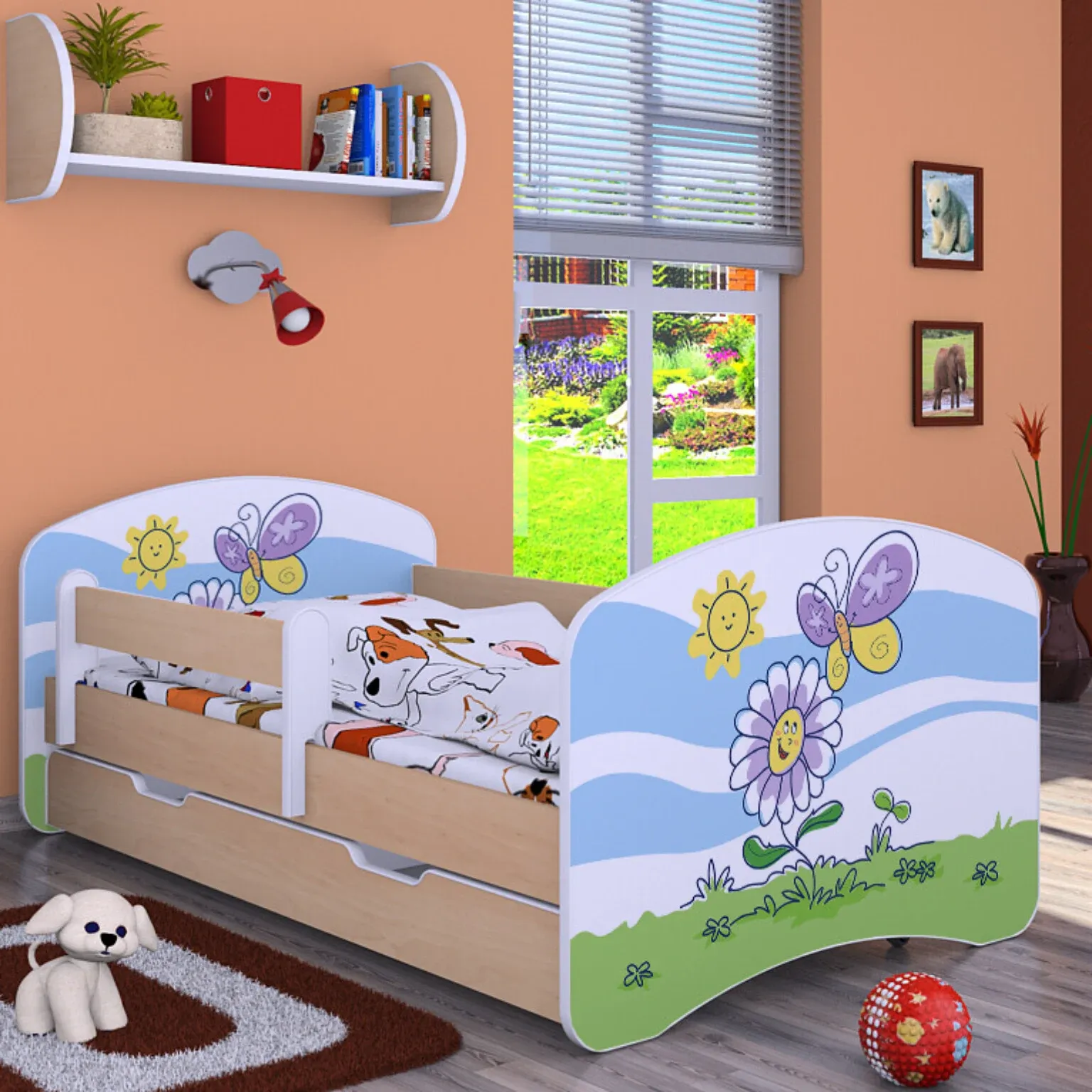 Drveni dječji krevet Happy leptir s ladicom – 160×80 - Nedeljanec, Vidovec