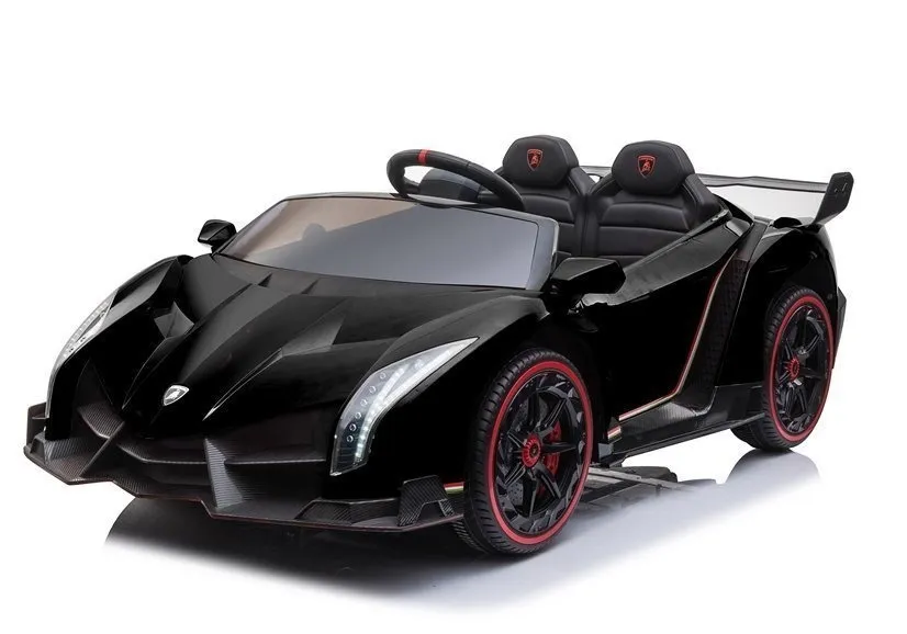 licencirani auto na akumulator lamborghini veneno 4x4 + mp4 - crni - slika 3