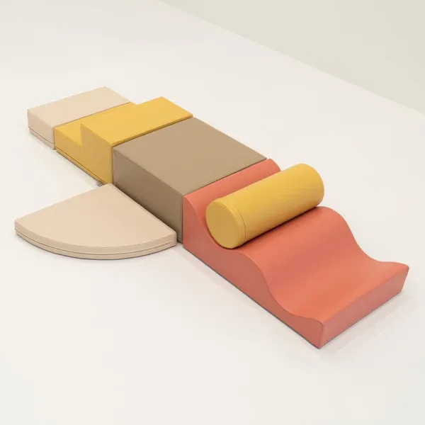 set od 6 pjenastih blokova soft play - pastelno ružičasti istraživač - slika 24
