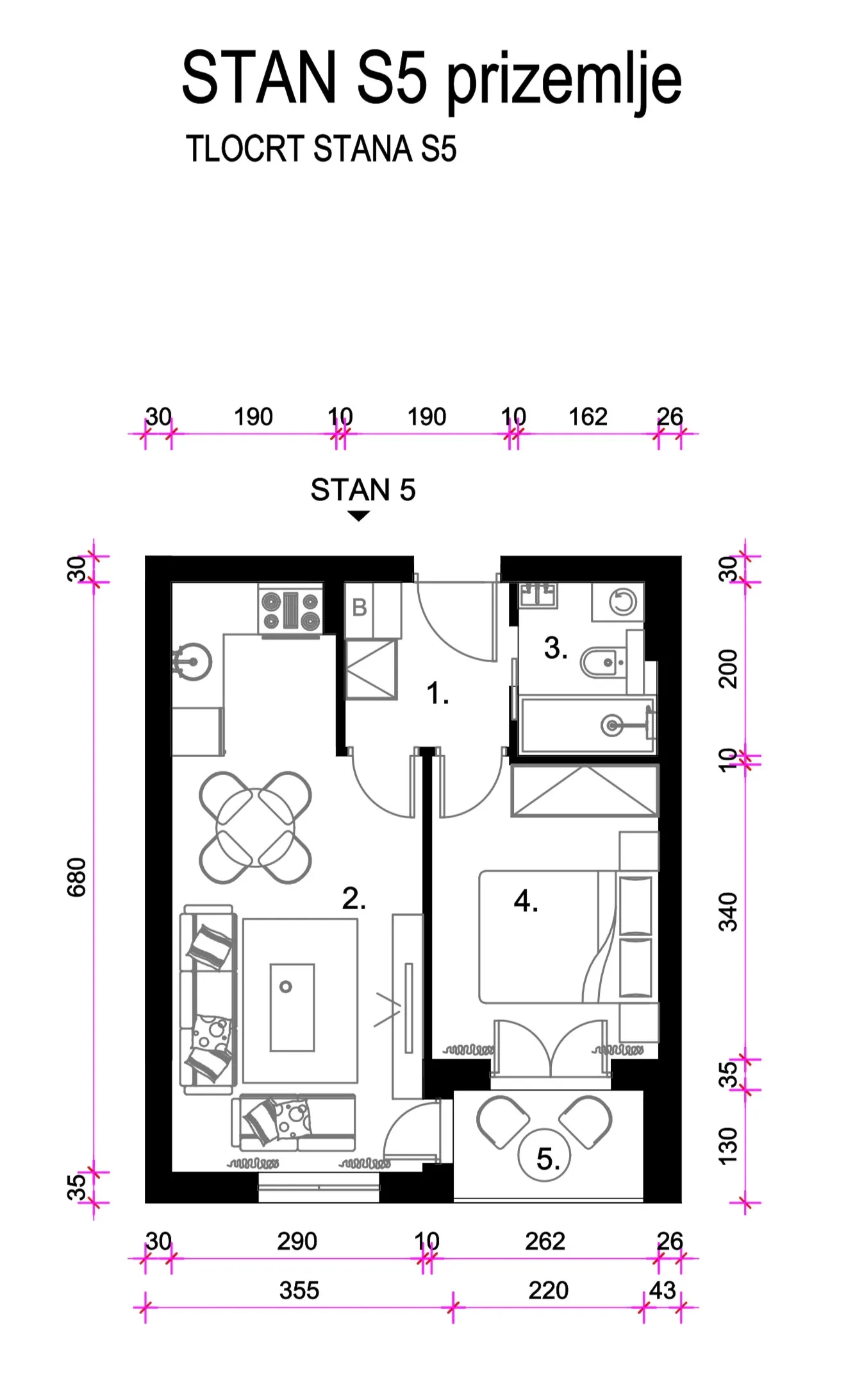 prodaja - dvosobni stan: zagreb (resnik), 35.45 m2, novogradnja - slika 7