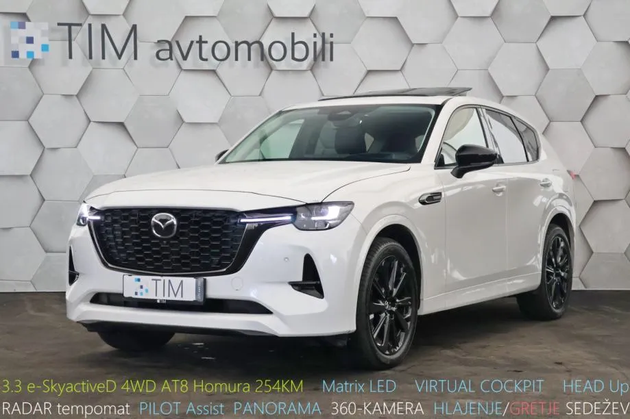 Mazda CX-60 3.3 e-Skyactive D 4WD AT8 Homura 254KS PANO BOSE - Ljubljana