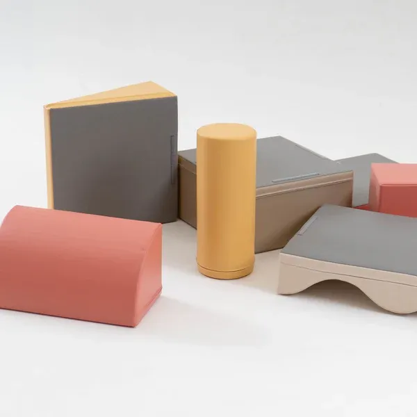 set pjenastih blokova soft play 7 - pastelno ružičasti, discoverer - slika 4