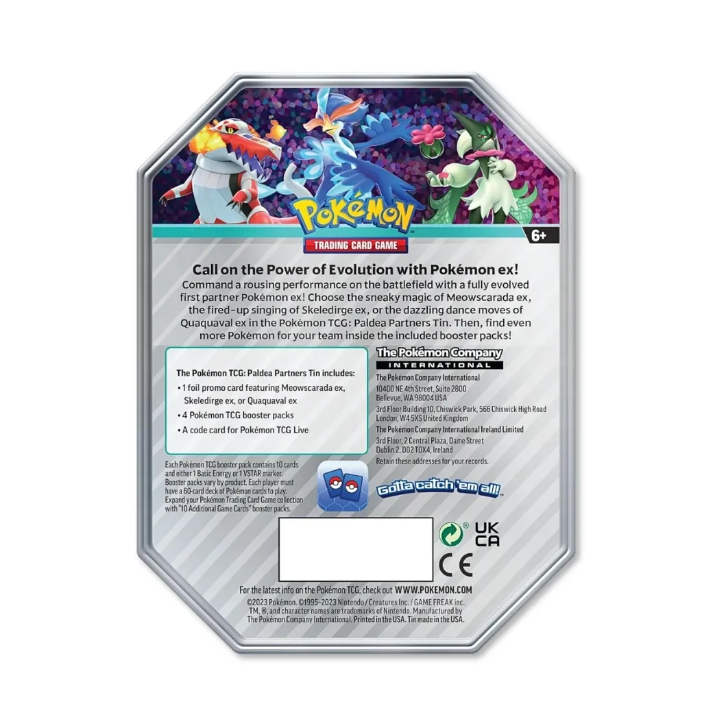 pokémon tcg: paldea partners tin – meowscarada ex - slika 3