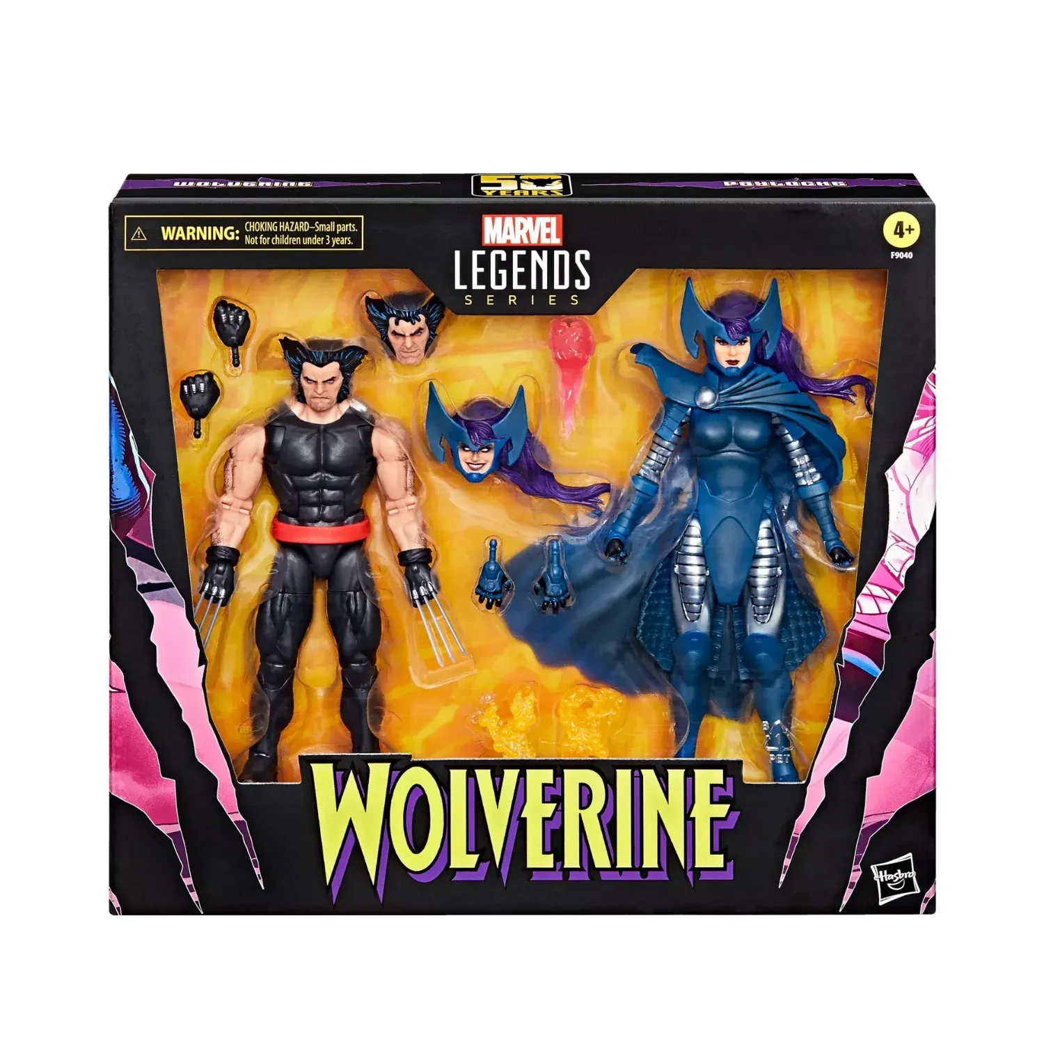 marvel legends series: wolverine and psylocke figure, 15cm - slika 10