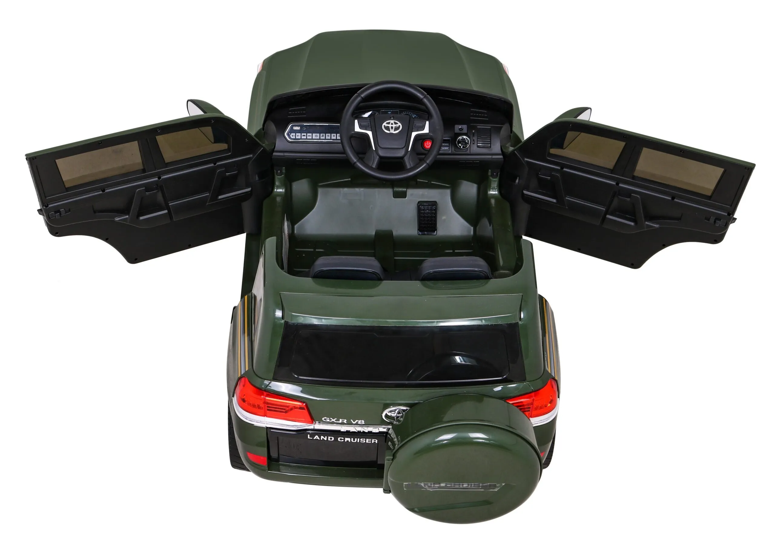 licencirani auto na akumulator toyota land cruiser - zeleni - slika 3