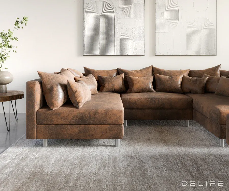 kutna garnitura clovis 300x185cm, materijal: mikrovelur - slika 6