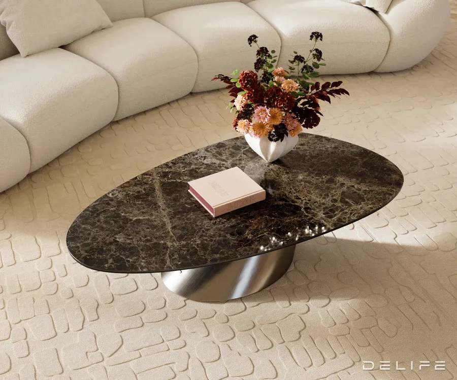 klub stolić edge 140x75cm, materijal: keramika laminam emperador - slika 4