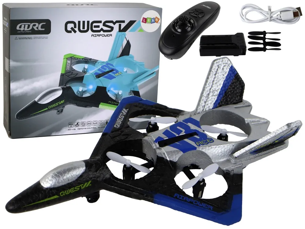 Airplane Fighter R/C Silver Blue - Mursko Središće