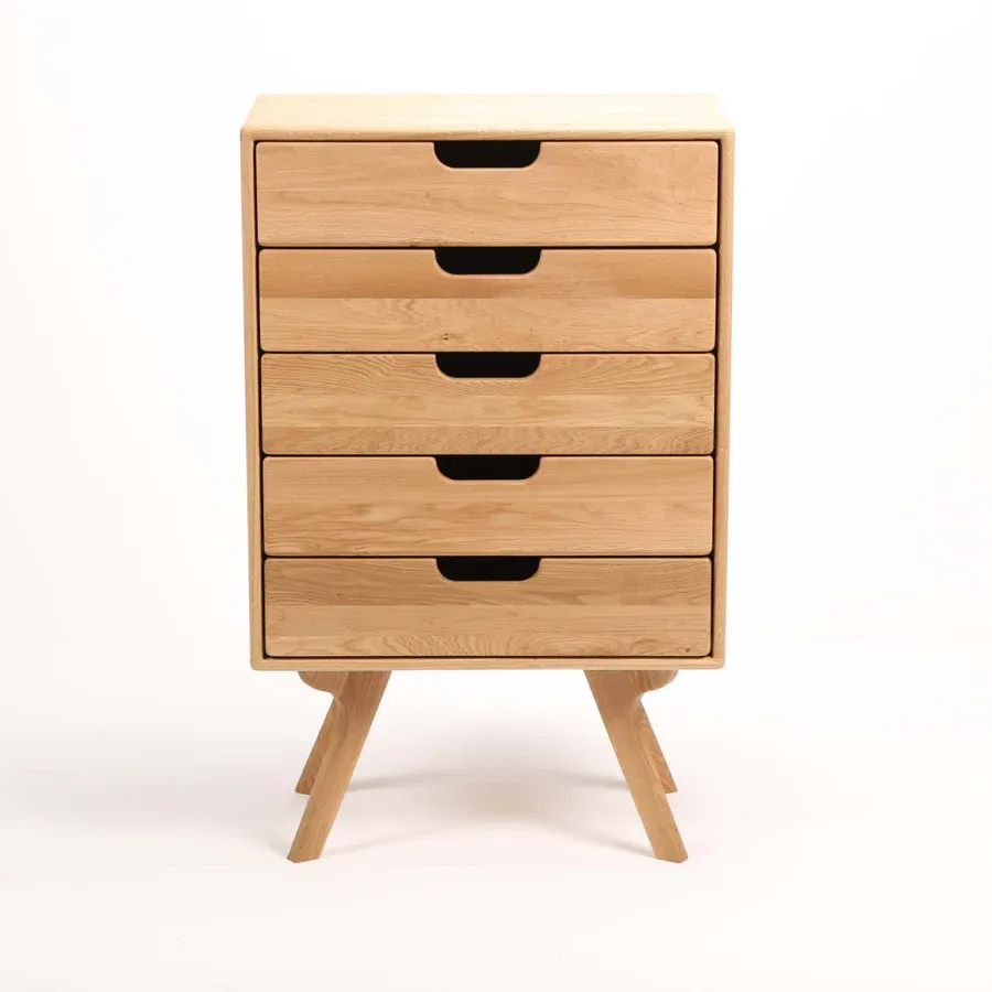 komoda amadeo 66x110cm, materijal: puno drvo hrast - slika 2