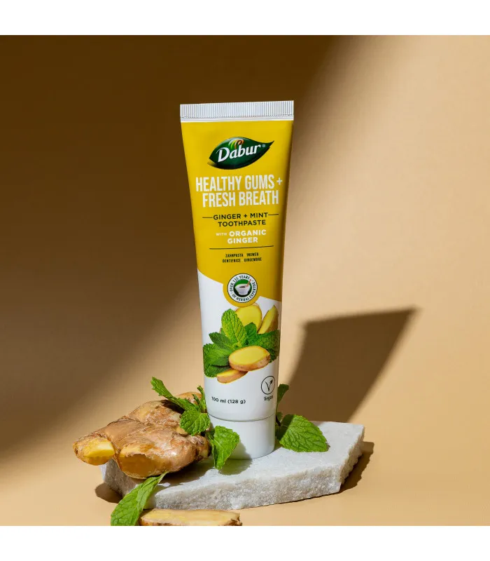dabur ayurvedska pasta za zube – organski đumbir 100ml - slika 4