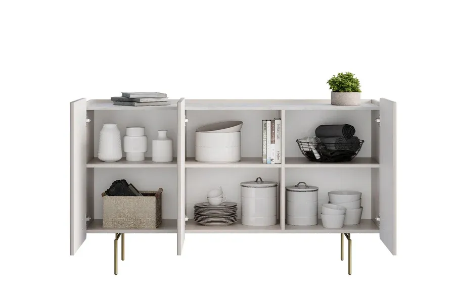 komoda malmi 150 cm, 3 vrata i 3 police, materijal: mdf - slika 6