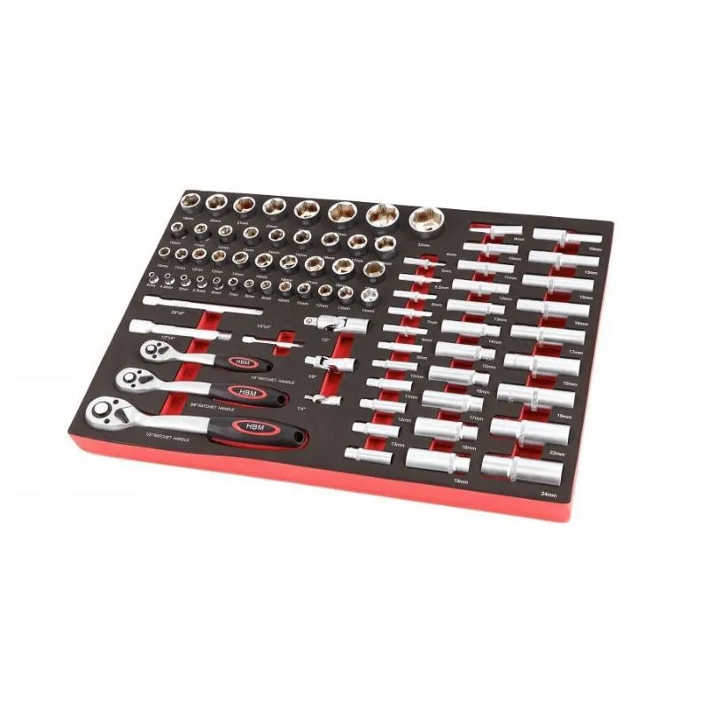 set nasadni ključeva, 1/4, 3/8", 1/2" - slika 1