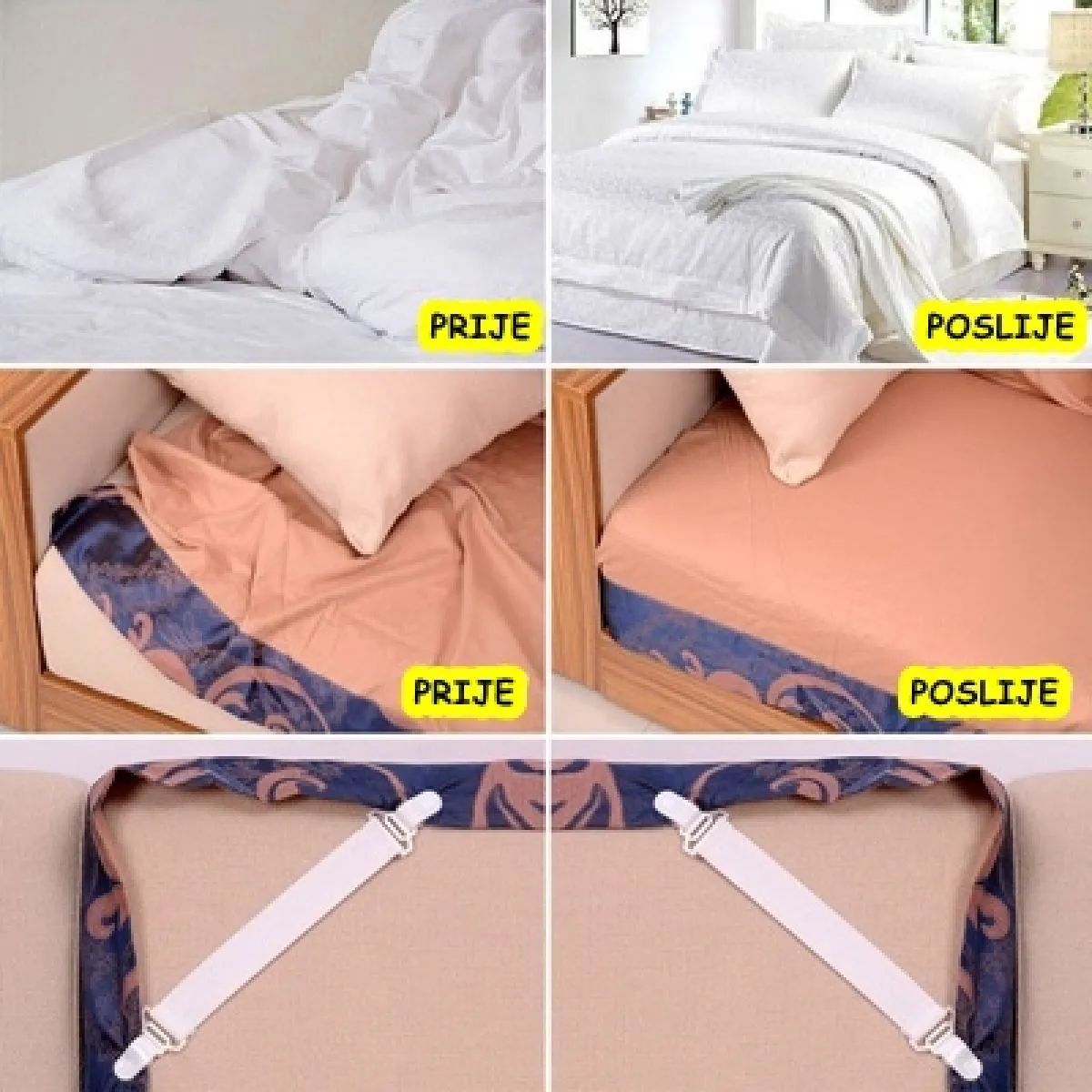 (4 komada) klammeri - kopče za zatezanje posteljine i navlaka - slika 8