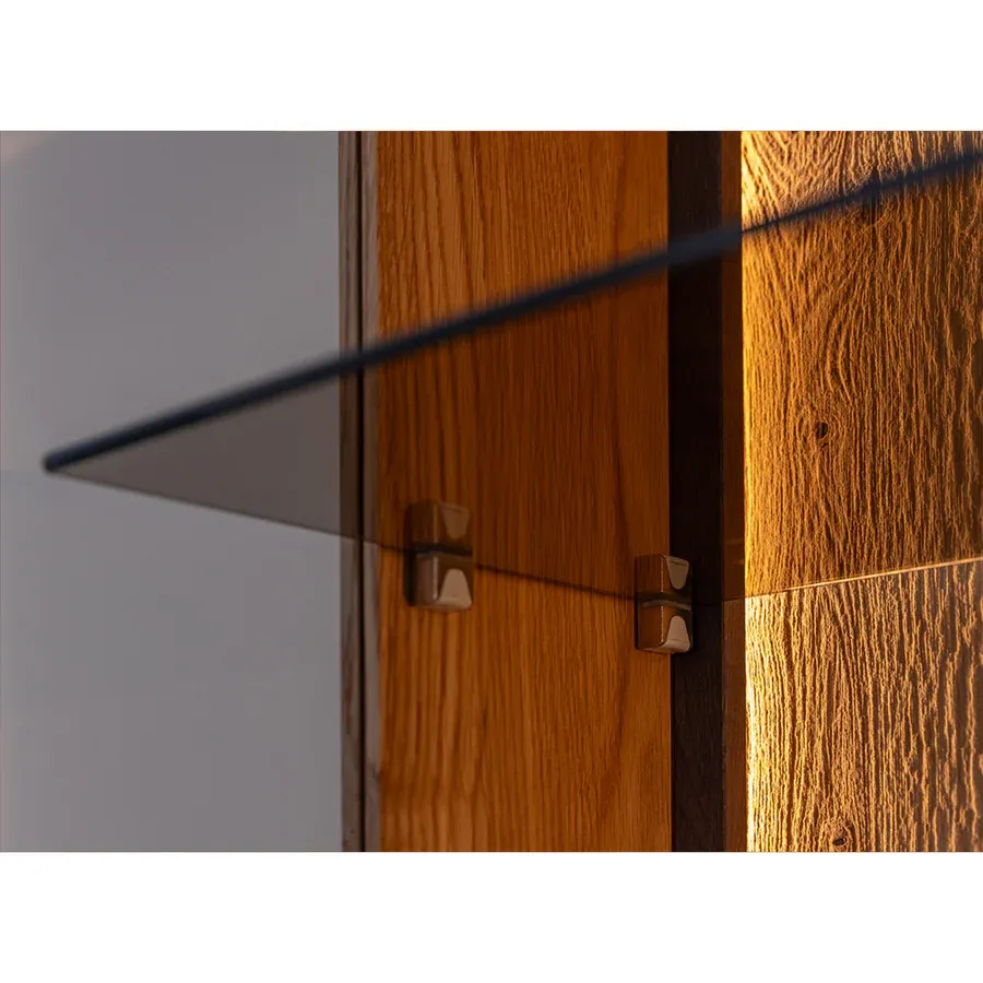 vitrina collodi 84,50x205cm, materijal: masivno drvo hrast - slika 16