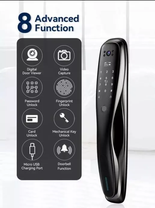 wifi pametna brava otisak prsta + kamera smartlock - slika 6