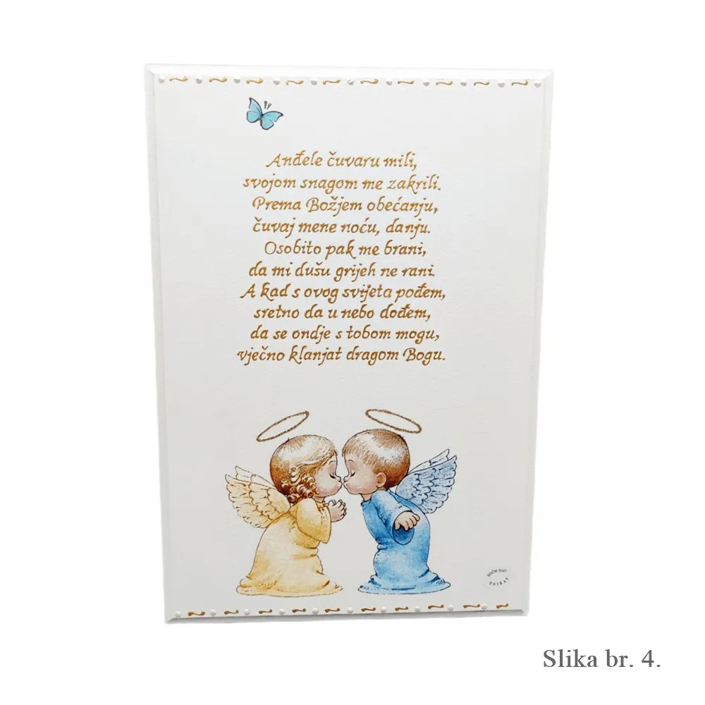 poklon za krštenje – personalizirana slika s molitvom anđelu čuvaru - slika 2