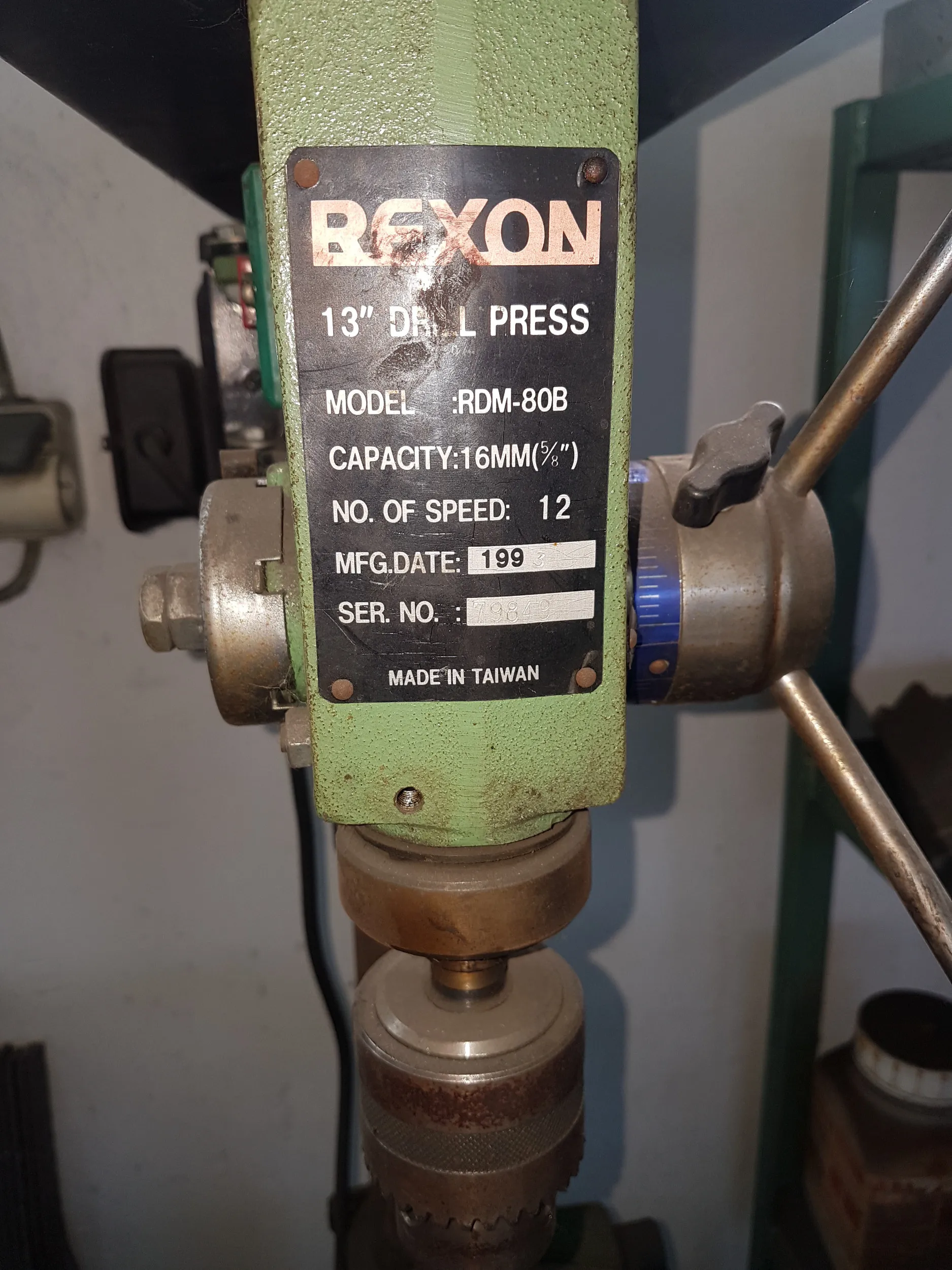rexon stolna bušilica do 16mm - slika 2