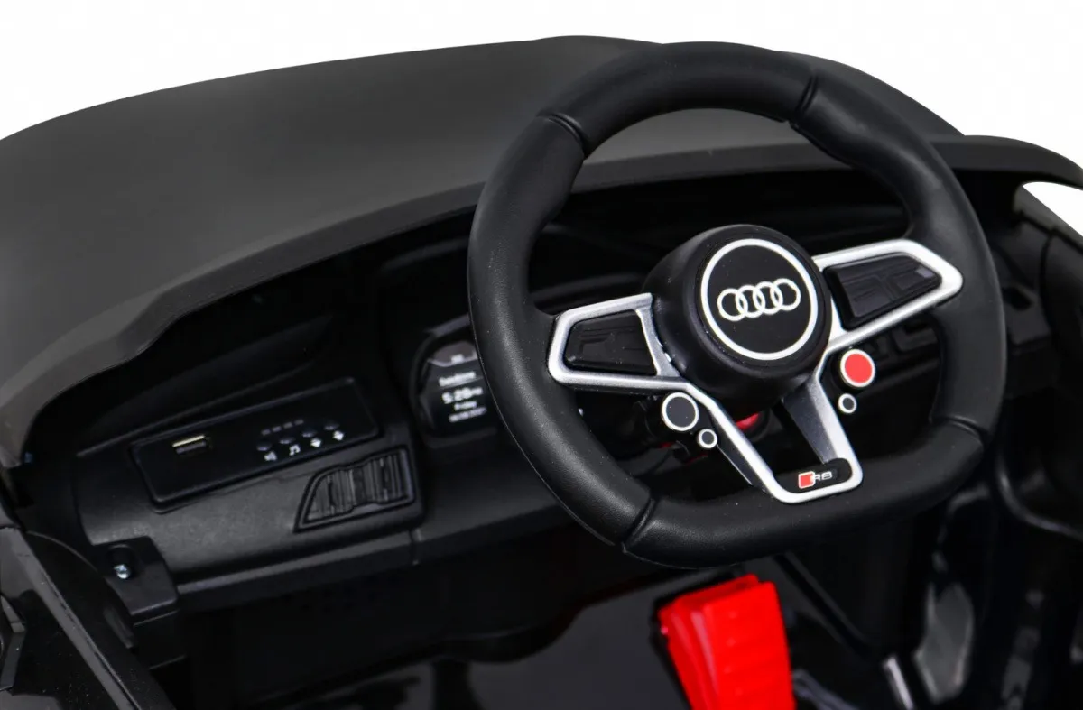 licencirani auto na akumulator audi r8 lift - crni - slika 6
