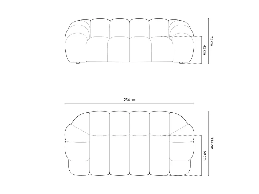 sofa diana 234x114cm, materijal: velur - slika 6