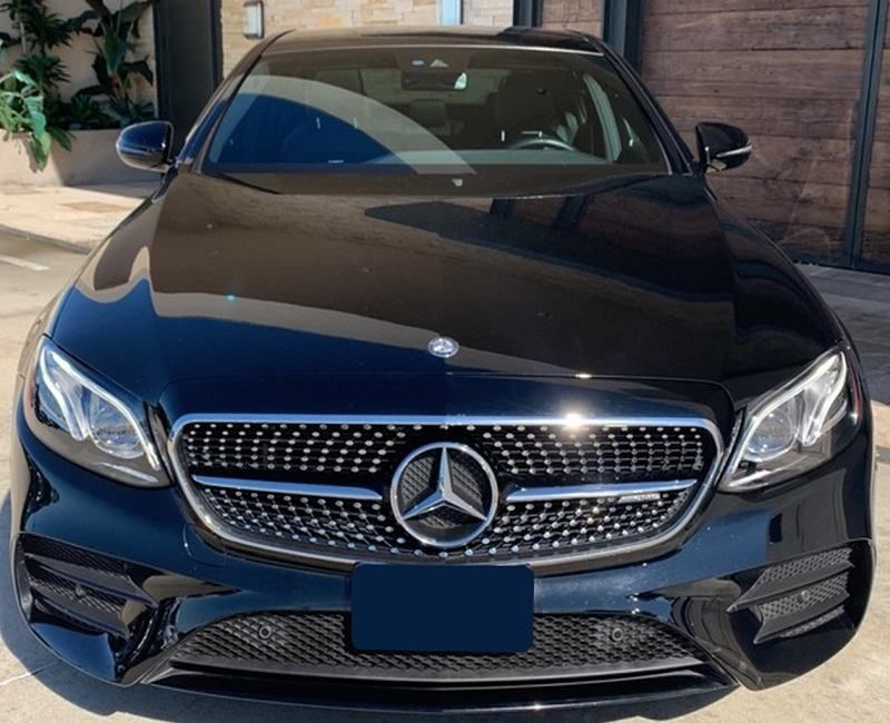 diamond maska za mercedes a-b-c-e-cla-gla-glc klasa- srebrne-crne - slika 4
