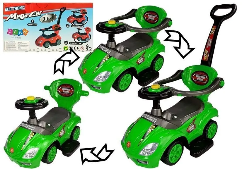 Dječja guralica Mega Car 3in1 - zelena - Mursko Središće