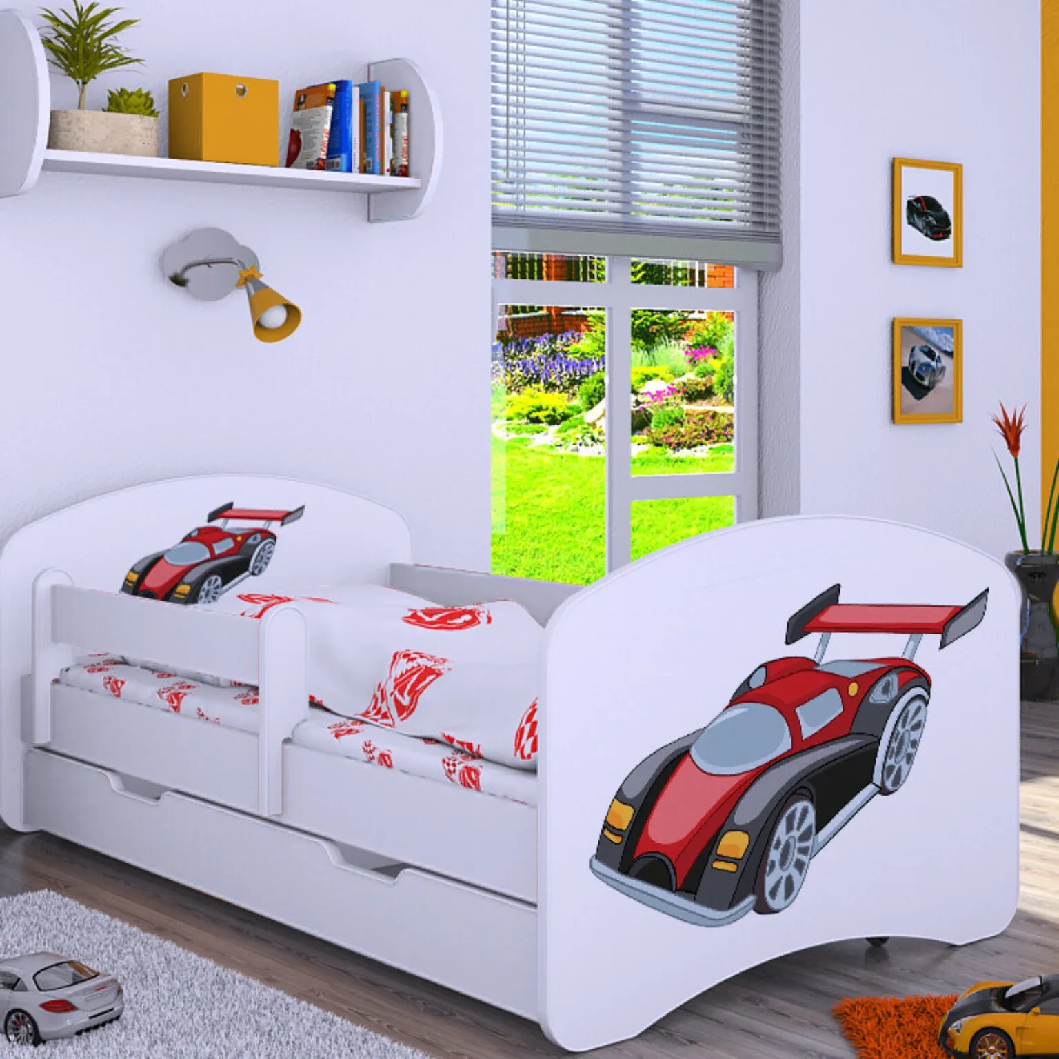 Drveni dječji krevet Happy formula s ladicom – 180×90 - Nedeljanec, Vidovec