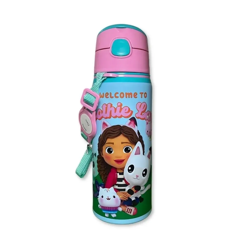 Gabby’s Dollhouse boca za vodu sa slamkom, 600 ml - Zagreb