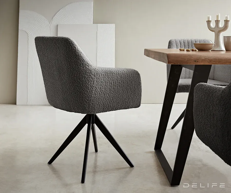 blagovaonska stolica greg, materijal: boucle - slika 3