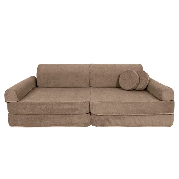Velika modularna sofa za djecu - Slimcord Corduroy smeđa - Zagreb