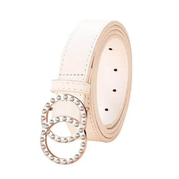 crystal double ring - ženski remen - slika 3